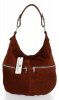 Kožené kabelka univerzální Genuine Leather hnědá 8309